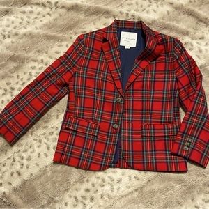 Janie and Jack boys size 6 plaid blazer excellent condition